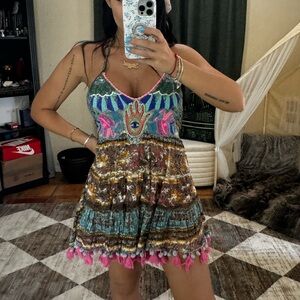 Antica Sartoria lace backless dress